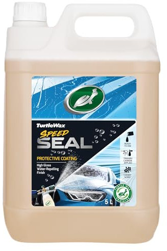 Turtle Wax Speed Seal 5L – Car Paint Sealant & Rinse Aid, Quick-Dry, High-Gloss Shine, Water Repellent Spray for Cars, Vans & Motorbikes, Foam Gun & Spray Bottle Compatible