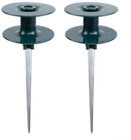 ZiStarlilife Rodillo guía de manguera de jardín, rueda de resina de deslizamiento suave con estaca de metal para césped, jardín, protección de caminos, sistema de riego de borde de cama de flores (2