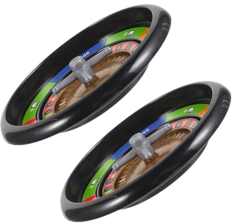 FUNOMOCYA Roue de Poker Domestique 2pcs en Plastique Léger et Réutilisable pour Jeux de Société et Soirées Conviviales