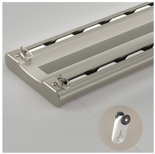 Aluminium dubbel ainspår 100 cm till 600 cm (3,2 fot till 20 fot) sammanfogade Ra takmonterade glidstänger för fästen (bruna 160 cm/5,2 fot 2 x 80 cm)