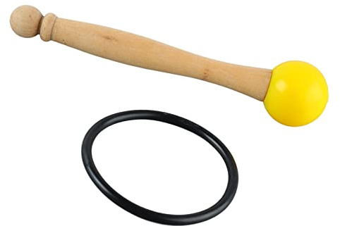 Generic Slagverksklubba Sångskål Av trä och Gummi med Klart Ljud för Yoga och Avkoppling 1 Enhet (Gul)