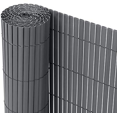 Ribelli® PVC Sichtschutzmatte Sichtschutzzaun Sichtschutz Zaun Balkon Windschutz (120 x 300 cm, Anthrazit)