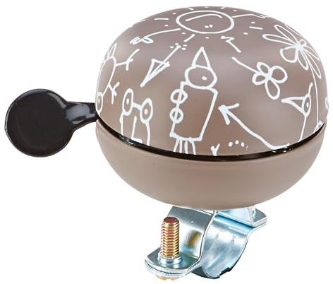 Prophete Ding Dong Fahrradglocke, 60 mm Durchmesser, mit Lenkerhaltung, Aluminium, Design-Motiv, Nostalgieglocke, Passend für alle gängigen Lenker