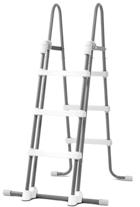 Intex 28075E Deluxe Pool Ladder with Removable Steps for Intex Pools with Wall Height of 42 Inch