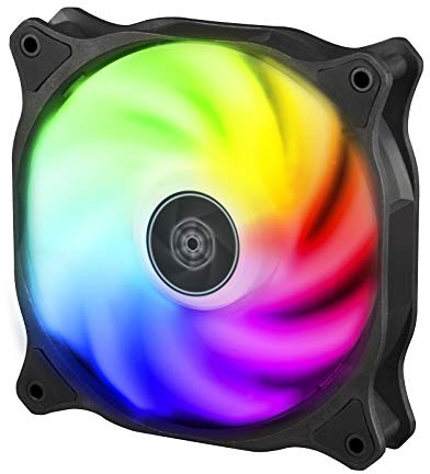 SilverStone Technology SST-AB120R-ARGB - Ventilador de enfriamiento de la Caja de la computadora Air Blazer 120 mm, cojinete de Fluido, Alto Flujo de Aire, RGB direccionable