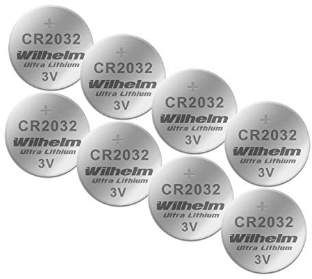 8 x Knopfzelle CR2032 Wilhelm Batterie Lithium 3V CR 2032 Industrieware