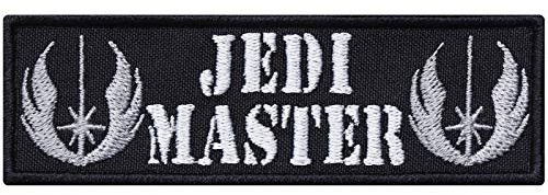 Påstrykbara plaggplåster: JEDI MASTER Yoda sömnad eller stryklapp, perfekt för film- och videospelfans, tillämplig på alla tyger, storlek: 95 x 30 mm