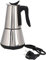 Viudecce CuisinièRe éLectrique CafetièRe Expresso Moka Pot 6 Tasses Percolateur CafetièRe éLectrique en Acier Inoxydable Classique Café Fabricant Prise EuropéEnne