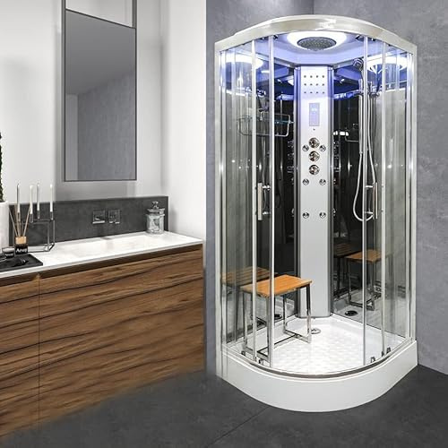 Vidalux SS80 Hydro Shower Cabin Enclosure 800 x 800 - Mirror