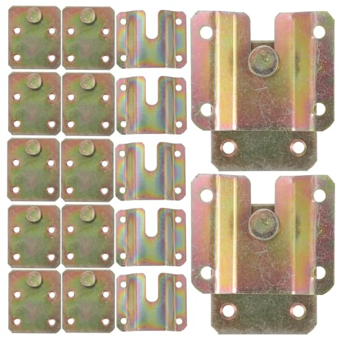 KONTONTY 6Pcs Interlocking Photo Frame Hooks Heavy Duty Metal Picture Frame Hangers Flush Mount Embedded Hanging Brackets for Art Gallery and Home Wall Decor 2.55X2.36X0.39In