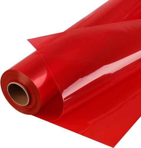YSTrillion Rollo de papel de regalo de celofán, 30 m x 40 cm, rojo transparente, para cestas de regalo, floristerías, aperitivos, ramo, fruta, arte, fiesta