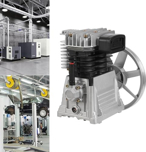 Mermajestic 3HP Air Compressor Pump, Heavy-Duty Piston Cylinder Compressor Pump Head, Air Filter Muffler, Suction and Exhaust Valve, Mainframe Belt, 2.2kw Air Compressor Accessories, 31 x 26 x 34cm