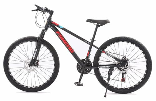 Kcolic 24/26 Inch Mountain Bike, Disc Brake Bicycle, 3 Gear Shifter, Sporty Appearance, Full Suspension, Fully MTB A,24in