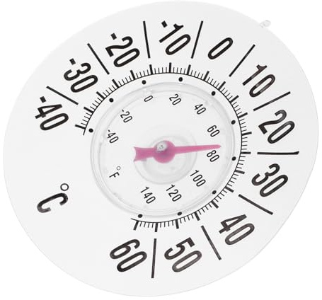 GALPADA Termometro per Casa e Finestra con Ventosa, Misuratore Temperatura Interno ed Esterno, Compatto per Soggiorno, Cameretta e Terrazza, Alta Precisione, Facile da Installare
