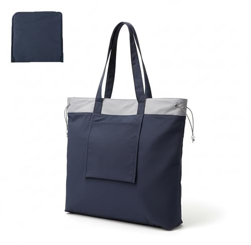 Cozary Borsa della Spesa Pieghevole in Nylon Oxford – Grande Shopper Riutilizzabile, Impermeabile con Manici Rinforzati per la Spesa, Viaggi e Outdoor