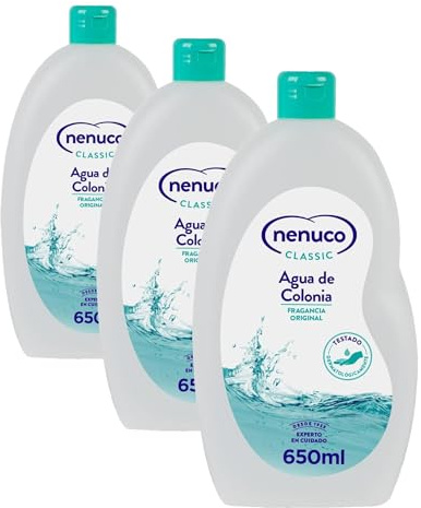 Nenuco Classic Agua de Colonia, Fragancia Original, 650 ml (Paquete de 3)