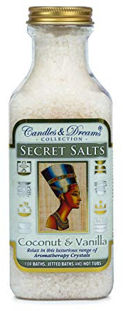 Candles and dreams Hot tub spa/Bath Aromatherapy scents Crystals (Coconut & Vanilla) Vegan (500g)