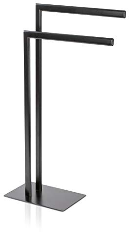 möve Velvet Handtuchhalter 30 x 20 x 82 cm aus beschichtetem Metall, Black