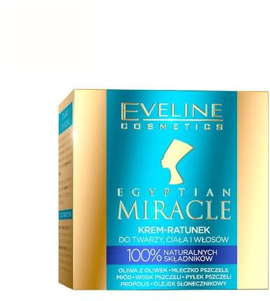 Eveline Cosmetics Egyptian Miracle Cream – fuktkräm för ansikte, kropp och hår hjälp | 40 ml | Hudvård naturliga ingredienser | omfattande vård