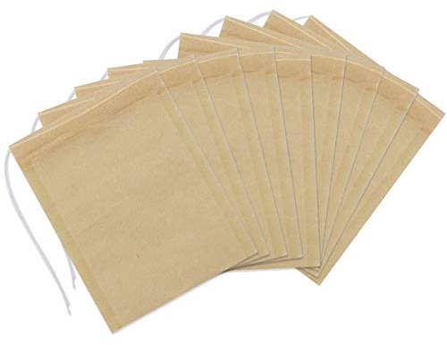 kissral 300pcs Sacchetti per Il Filtro per tè Bustina di tè in Carta con Coulisse Infusore per tè Filtro per tè Bustina di tè Vuota per tè Sfuso,Tisane, caffè, Non Candeggiato, Colore Naturale