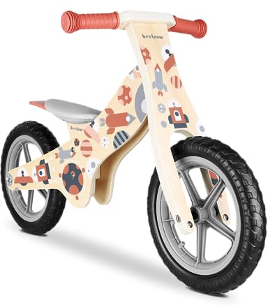 Beeloom Bicicleta sin Pedales para Niños a Partir de 2 años hasta 25 kg Bicicleta Infantil de Madera para Mejorar el Equilibrio con Sillín Regulable Cosmo Bike