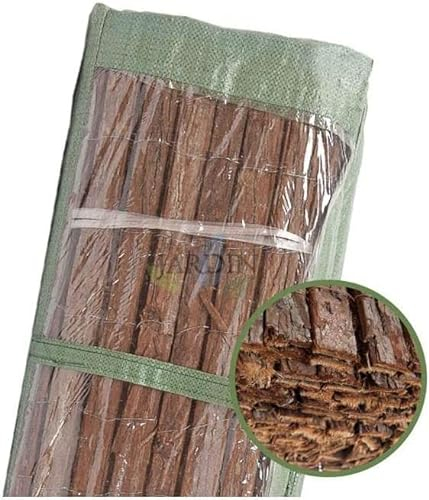 Suinga - Écorce naturelle double face 1 x 3 mètres. Occultation, ombrage et délimitation de jardin.