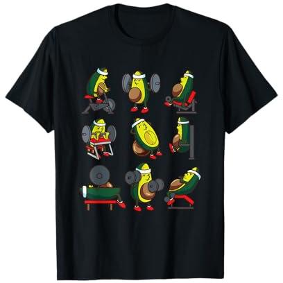 Avocado Shirt Vegetariano Vegano Sollevamento pesi Cardio Maglietta