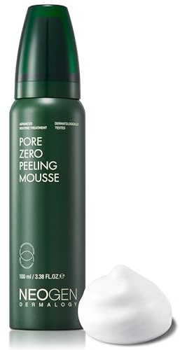 [K-Beauty] Neogen Dermalogy Pore Zero Peeling Mousse | All-in-One Foaming Exfoliating Face Wash Visibly Firming, Tightening & Lifting Skin 3.38 fl oz