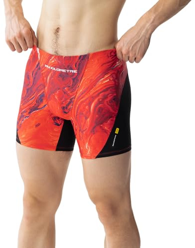 MY KILOMETRE Costume da Bagno Uomo Boxer - Corte Jammer Nuoto con Coulisse Cloro-Resistente e Asciugatura Rapida, per Surf e Allenamenti