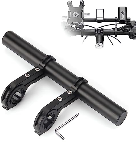 Fahrrad Lenker Erweiterung, 20CM Lenkererweiterung Fahrrad mit Schraubendreher, Lenker Extender fuer 25-34mm Lenker, Aluminiumlegierung für GPS, Kamera, Taschenlampe, Phones