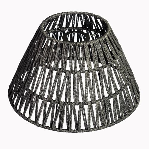 Osasy Woven lampenschirm Kronleuchter Wand Stehlampe Weide Boho Geflochten Lampenschirme Tisch/Schreibtisch Schatte,Vintage Makramee Design