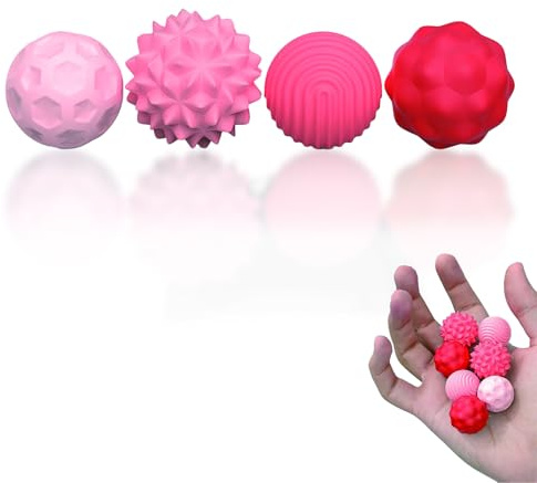 EUYKQNOI Bolas Magnéticas,4 Piezas Bola de Acupresión Magnética,Bolas Magnéticas Anti-Estrés,Bolas Magnéticas de Silicona,Magnetic Fidget Balls,uguete Antiestrés y Ansiedad para Adultos y Niños