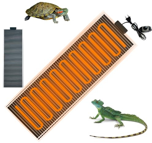 SKIKHN Tappetino Riscaldante per Terrario 45W, 80 X 28cm Tappetino Riscaldante Rettili, Tappetino Riscaldante Terrario con Regolazione della Temperatura, per Rettili, Ragni, Bruchi, Lucertole, Gechi