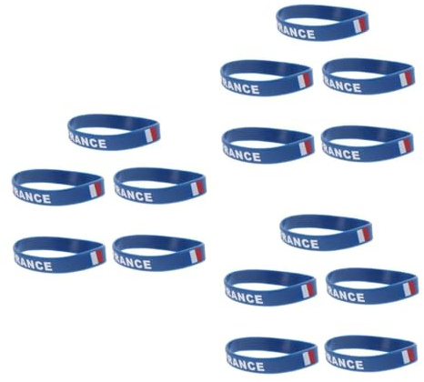 ibasenice 3sets Country Flag Silicone Wristband National Flag Bracelets for Sports and Events Comfortable and Durable Silicone Wristbands for Men and Women 5pcs*3