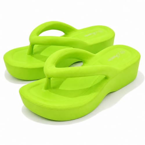 CLEIKS Tongs Pour Femme À Talon Compensé Confortables Antidérapantes Pour Été Plage Et Loisirs WEI250464FR