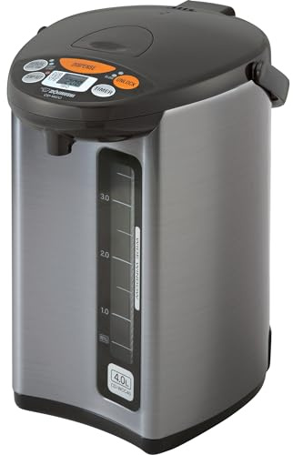 ZOJIRUSHI CD-WCC40 Micom Water Boiler & Warmer, Stainless Steel, Silver