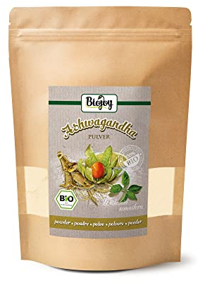 Biojoy BIO-Ashwagandha Pulver (500 g), Ashwagandha Wurzel gemahlen, Indischer Ginseng (Withania Somnifera)