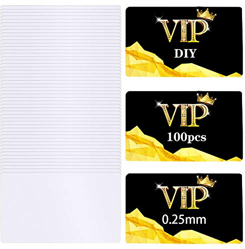 100PCS Sublimation Business Cards Blanks, Double Sided White Aluminum Name Card for Printing Vibrant Colors 3.4 x 2.1 x 0.01 Inch