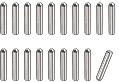 sourcing map 20 st. 2 x 8 mm passstift 304 rostfritt stål runt huvud platt fästelement
