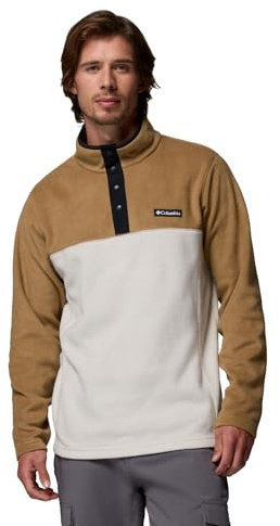 Columbia Men's Steens Mountain Half Snap 2, Fleece Pull Over, Dark Stone/Delta/Black, Medium
