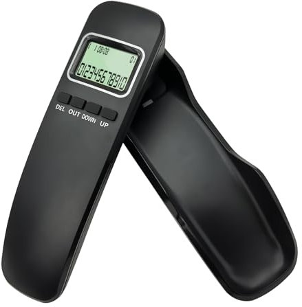 Teléfonos fijos con cable para montaje en pared, teléfono fijo FSK/DTMF, teléfono de mesa/pared con pantalla LCD, teléfono fijo con cable