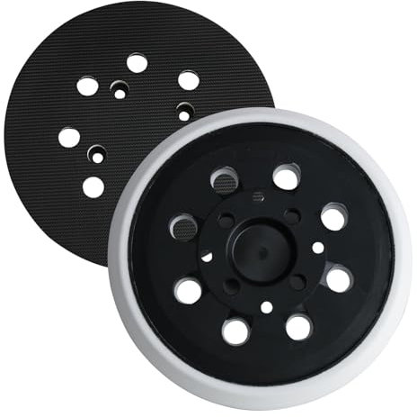 125mm Plateau de Ponçage avec Hook et Loop 8 Trous, 5 pouces Tampon de Disques de Ponçage pour Peinture, Mastic, Accessoires Ponceuses Excentriques, pour BOSCH PEX 300 AE 400 AE 4000 AE