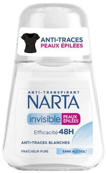Narta Deodorant invisible peaux epilees - Le roll-on de 50mL