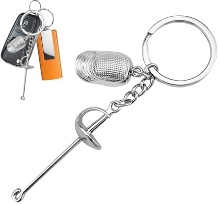 Llavero de esgrima de 3 piezas – Llavero con sable, esgrima llavero, llavero con esgrima, accesorios de esgrima deportiva, recuerdo de los amantes del deporte, recuerdo de los amantes del deporte,, 3