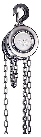 Seilwinde Hand, Edelstahl-Handkettenzug, korrosionsbeständig, antimagnetisch, rostfrei, 304-Handkettenzug, 1T3M, Edelstahl, manuell,für PKW LKW Boot