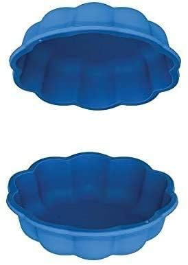 Sabbiera per bambini con coperchio grande gatto, plastica bambini con coperchio azzurro misure 76 cm di diametro 21 cm altezza