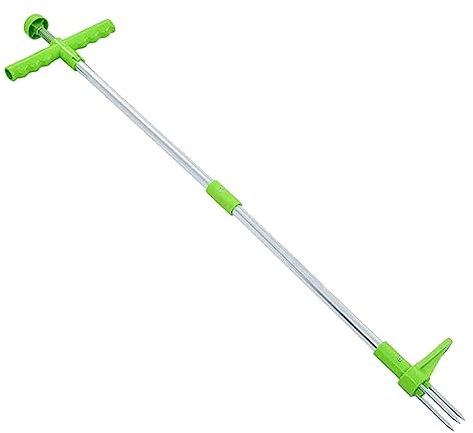 Gosera Outil D'Extraction de Mauvaises Herbes Stand Up Weeder Outil de Désherbage Manuel + Longue Poignée Stand Up Heavy Duty Jardin Outil de Désherbage pour Jardin