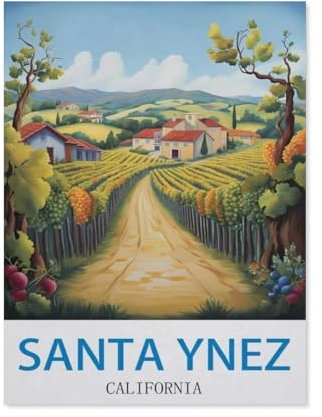 Jigsaw Puzzle 1000 Piece，Santa Ynez California，Classic Puzzle DIY Kit Paper Toy Unique Gift Home Decor（50x70cm）-CM55