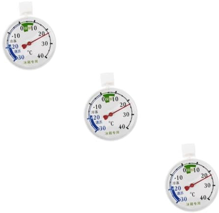 SHINEOFI 3 Pezzi Termometro per Frigorifero e Congelatore Misuratore Temperatura con Display per Freezer Strumento Monitoraggio Temperature per Conservazione Ottimale