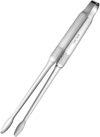 Pinzas de comida – Pinza de acero inoxidable antideslizante – Herramienta de cocción, para comidas al aire libre Picnic Camping Restaurant Buffet